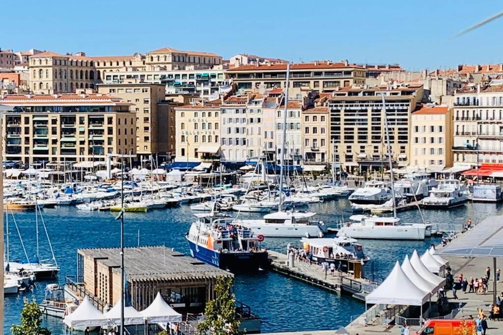 Apartamento Le Phocéen : T4 balcon vue Vieux-Port Marsella Exterior foto